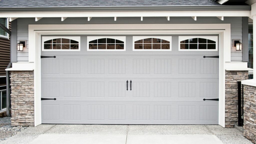 A beautiful white garage door - Commercial Garage Door Installation